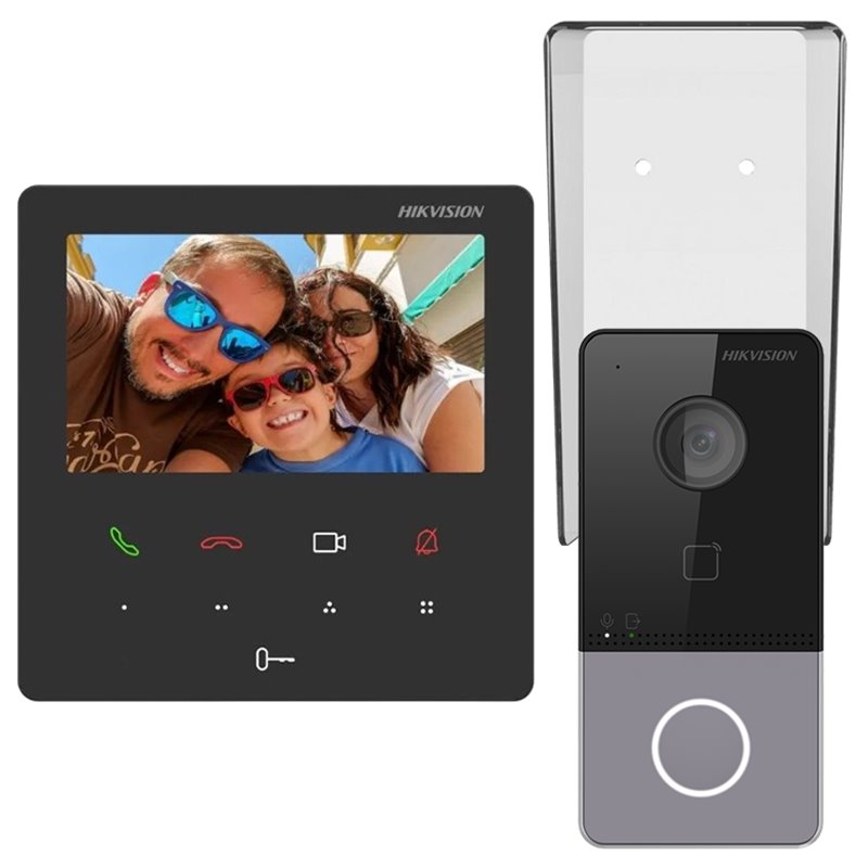 Videoportero IP Hikvision DS-KIS606-P con monitor interior para control de acceso en Ibarra e Imbabura