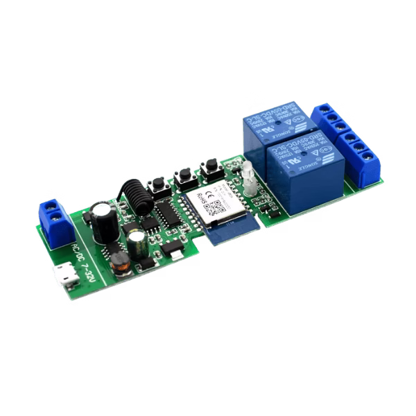 Relé inteligente Teclam TEC-TYWB-2CH de 2 canales para automatización en Ibarra e Imbabura