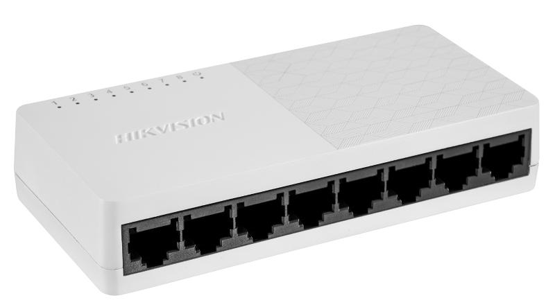 Switch Hikvision DS-3E0108D-E de 8 puertos para redes en Ibarra e Imbabura